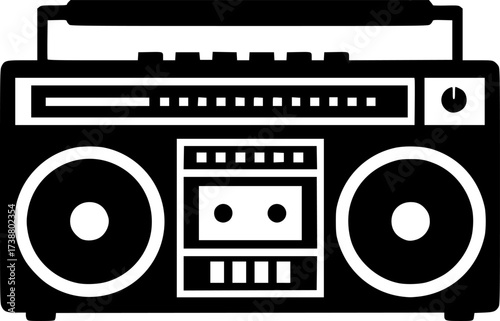 boombox icon flat vector icon
