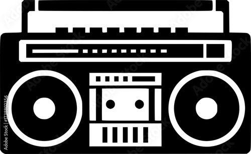 boombox icon flat vector icon
