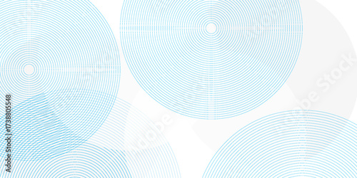 White geometric abstract background overlap layer on bright space with lines effect decoration. Modern graphic design element circles style concept for banner. Eps 10