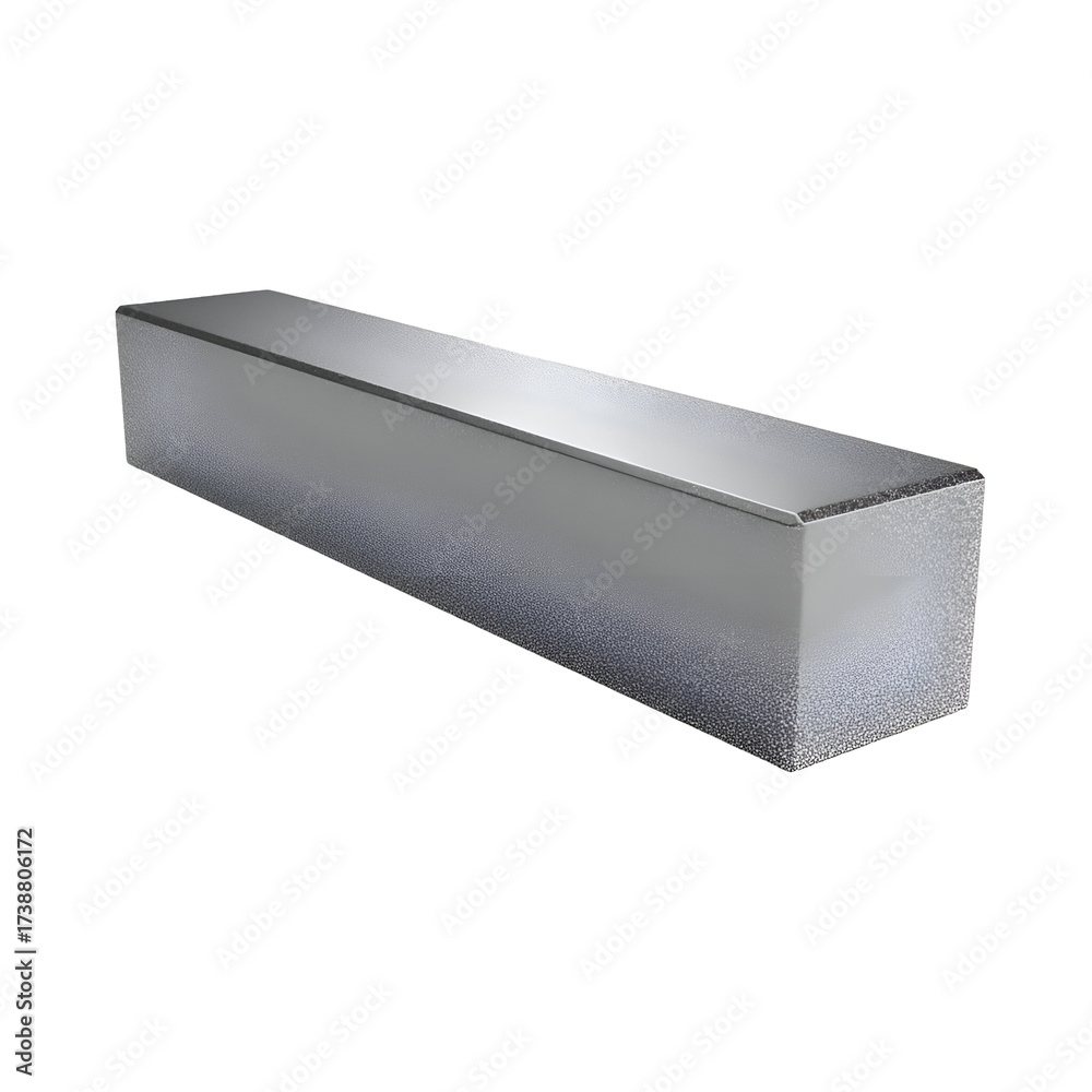 Fototapeta premium Shiny rectangular prism rendering with transparent background