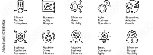 Flexible Business Agility banner web icon vector illustration