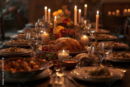 Art happy Thanksgiving; thanks giving dinner