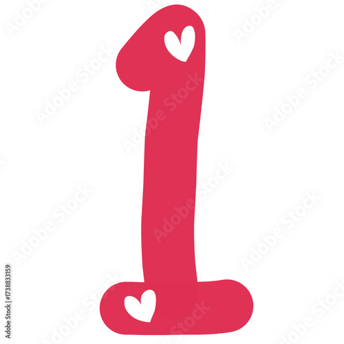Red Numeric one