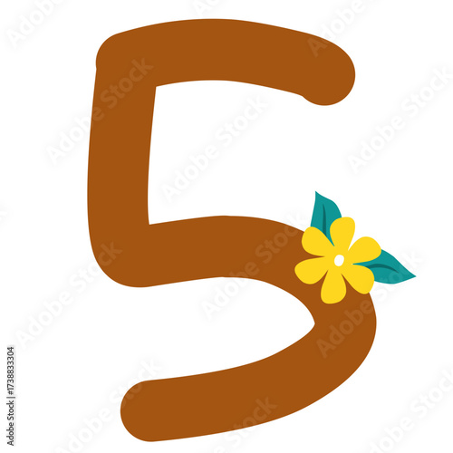 Brown Numeric five