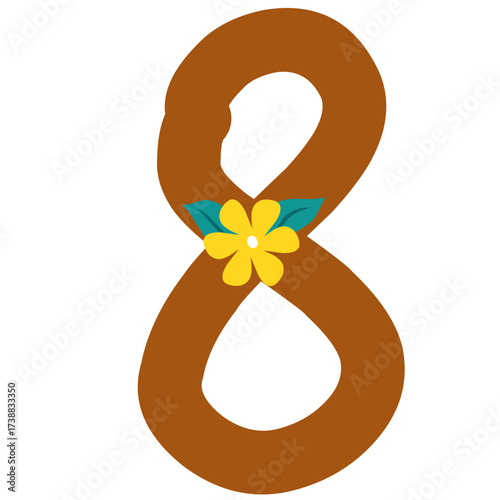 Brown Numeric eight