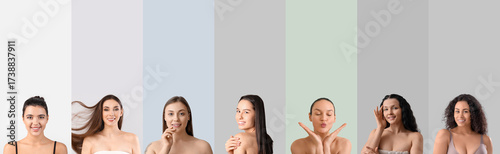 Collage of beautiful young ...