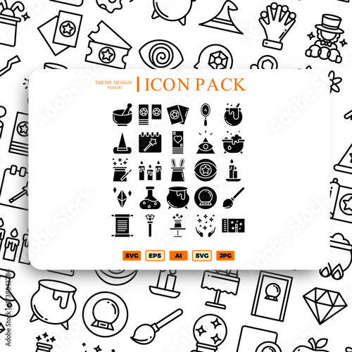 Illustration of magic icon pack
