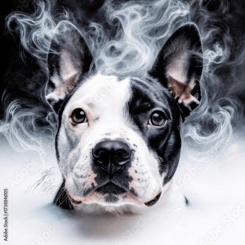 Majestic Canine Emerging from Fluid Motion