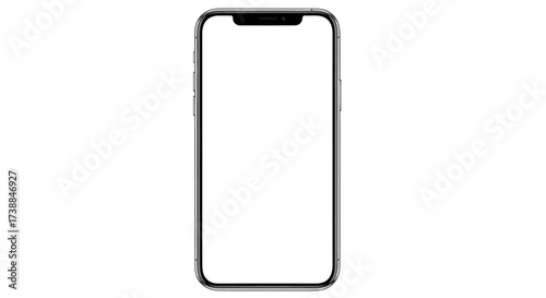 Black and white smartphone image modern device simple design technology illustration mobile phone.