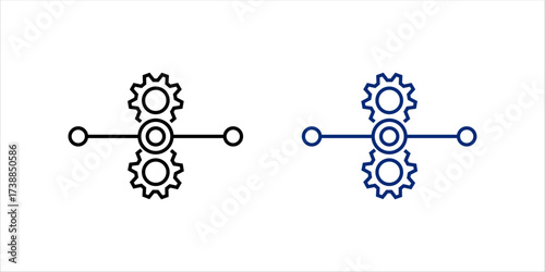  Process Improvement icon set . vector illustration, pictogram isolated on white background. color editable