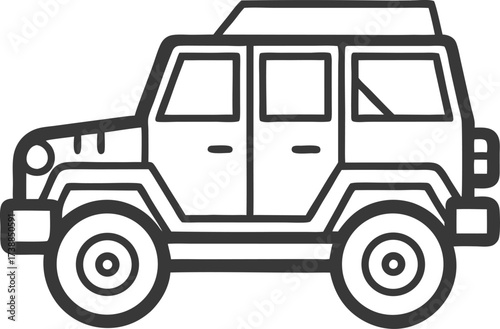 Off road car simple luxury vector