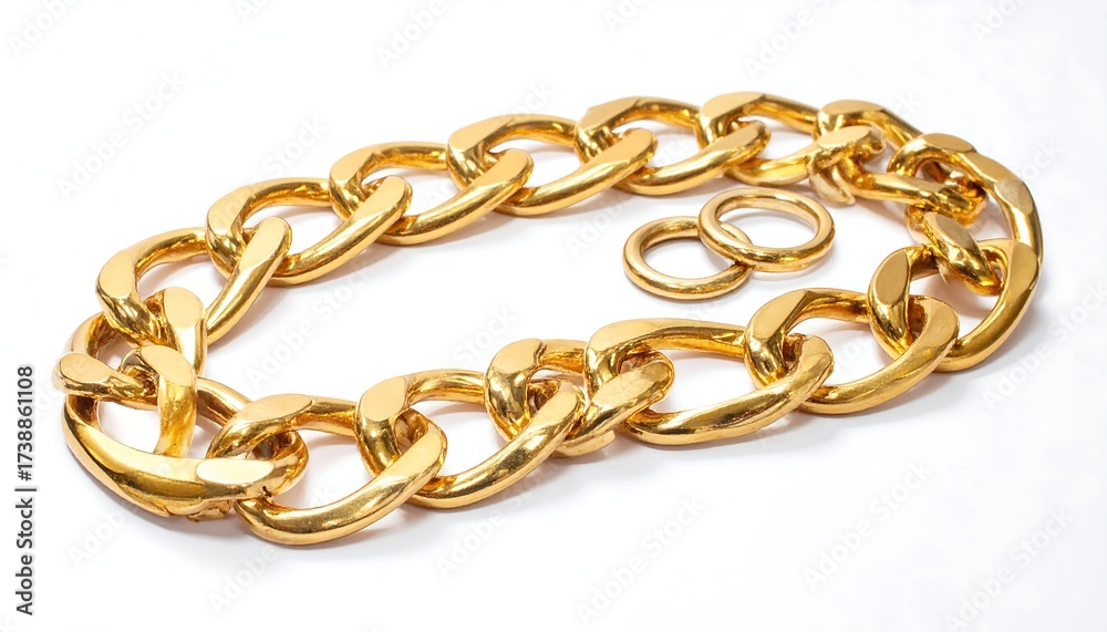 Obraz premium Gold chain necklace or dog collar