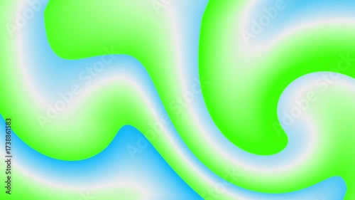 Animation green blue and white swirling abstract design animation creates a mesmerizing visual experience.