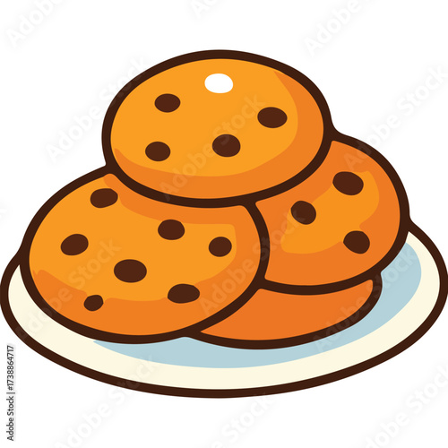 Cookies With Chocolate Chips Clip Art