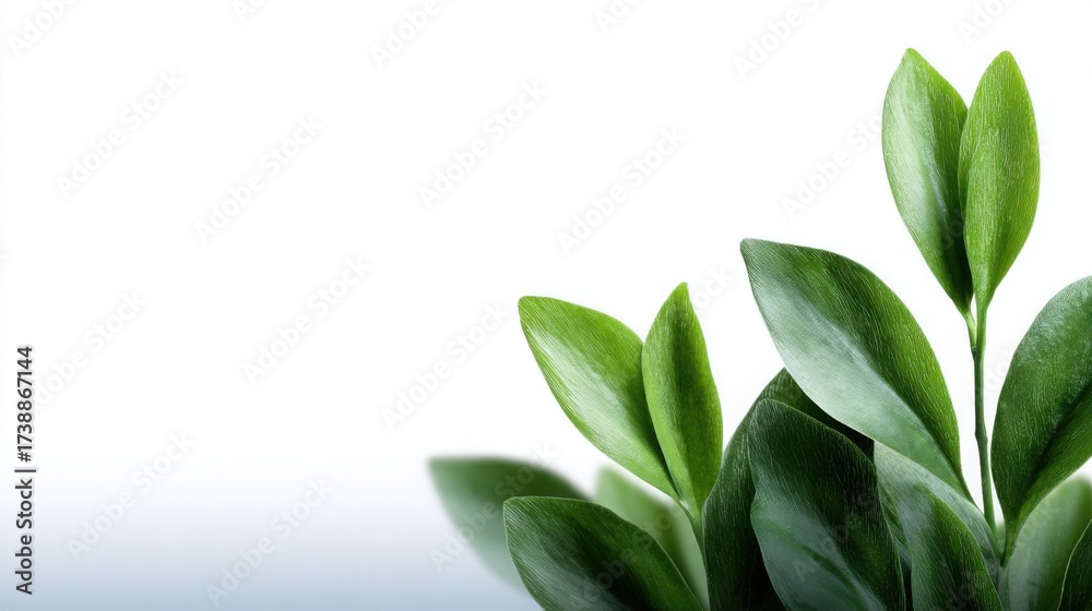 Fototapeta premium Beautiful lush green plant with vibrant leaves healthy foliage natural growth outdoor scene eco-friendly environment and fresh botanical beauty