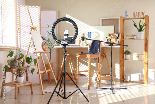 Interior of blogger's offic...