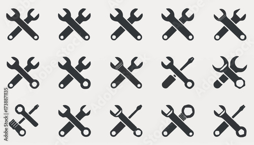Collection of various tool icons arranged in a grid pattern.