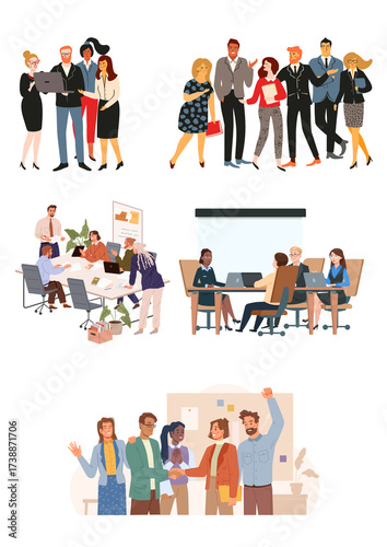 business people set