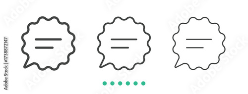 Speech bubbles icon. Thin line icon vector