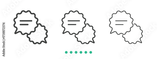 Speech bubbles icon. Thin line icon vector