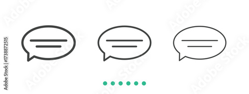Speech bubbles icon. Thin line icon vector