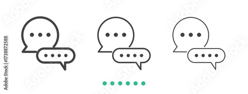 Speech bubbles icon. Thin line icon vector