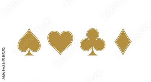 Golden Card Suits A Symbol of Luck and Fortune.