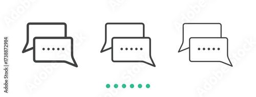 Speech bubbles icon. Thin line icon vector