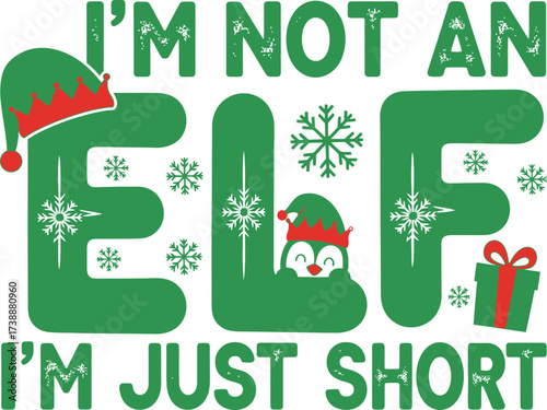 Humorous Height Joke Holiday T-Shirt Design for Short People
