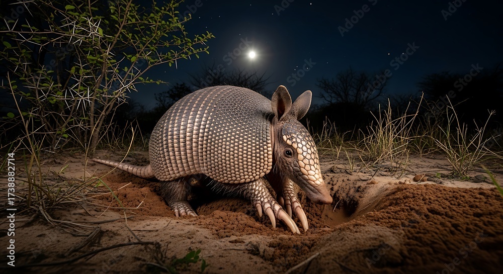 Obraz premium Armadillo in the Night.
