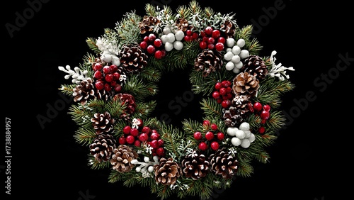 Christmas wreath transparent background