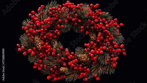 Christmas wreath transparent background
