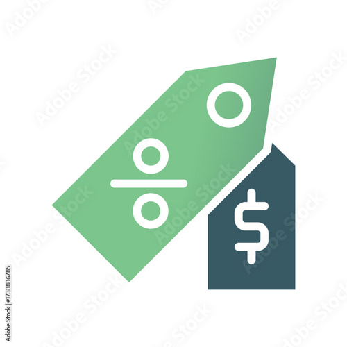 Sale tags with percentage and dollar signs