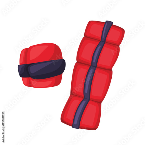 Ankle weights vector icon illustration, ankle weights clip art, leg weights vector, weighted ankle straps, sports training equipment, isolated on white background 