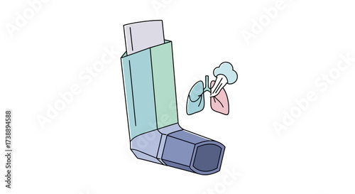 Breathing easy with an inhaler illustrating the importance of lung health care
