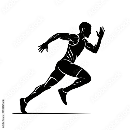Dynamic silhouette of a sprinter showcasing athletic prowess and competitive spirit