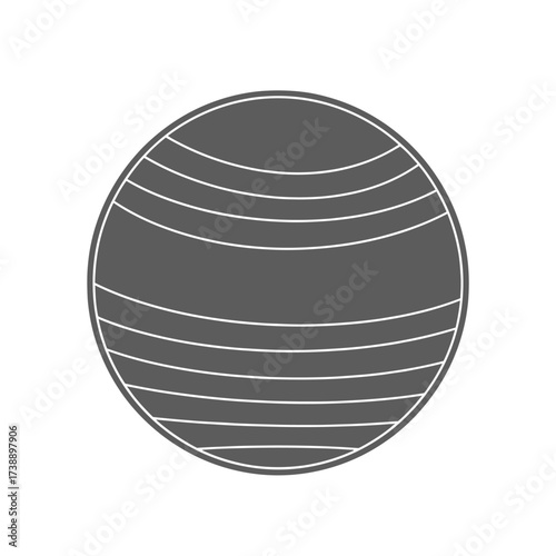 Minimalist rendering of a planet with concentric lines, celestial body concept