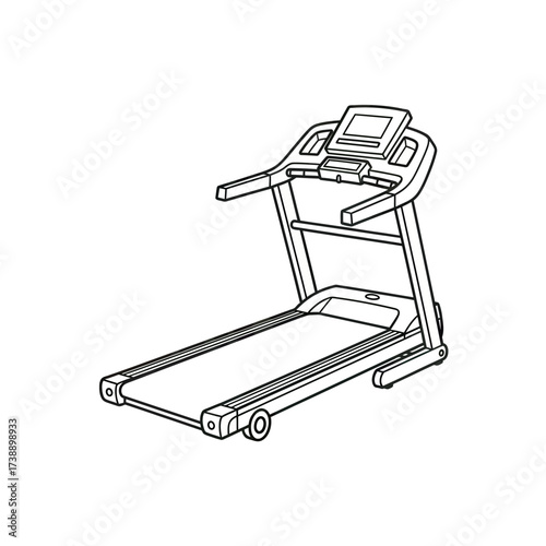 Minimalist treadmill illustration providing a simplistic view of fitness equipment