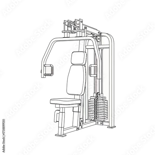 Exercise equipment outline portraying fitness strength training and wellness pursuit
