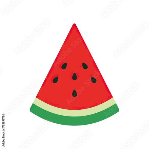 Watermelon slice illustration creating a refreshing summer vibe and fruity concept