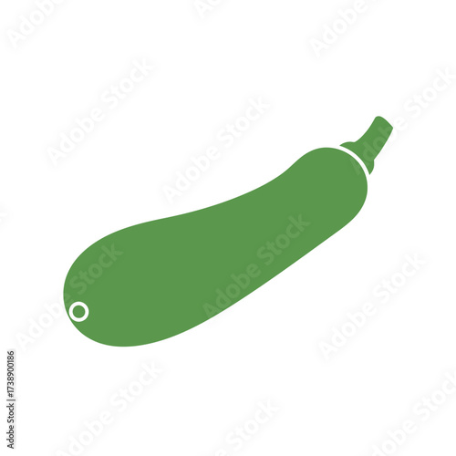 Symmetrical zucchini isolated graphic design showing fresh healthy eating concept illustration