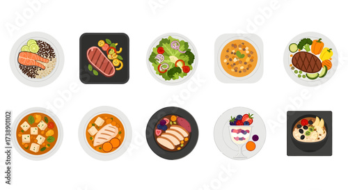 Variety of Healthy Meals and Dishes.