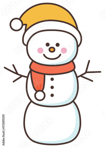 かわいい雪だるま