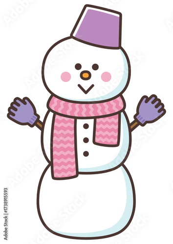 かわいい雪だるま