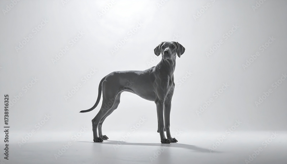 Fototapeta premium Gray dog, studio shot