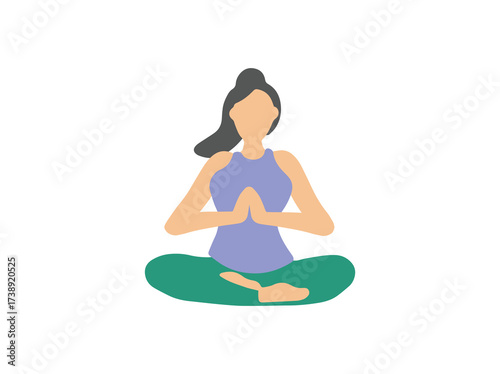 Yoga Meditation Posture Exercise Illustration
