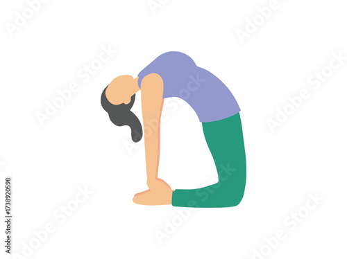Yoga Various Posture Exercise Illustration
