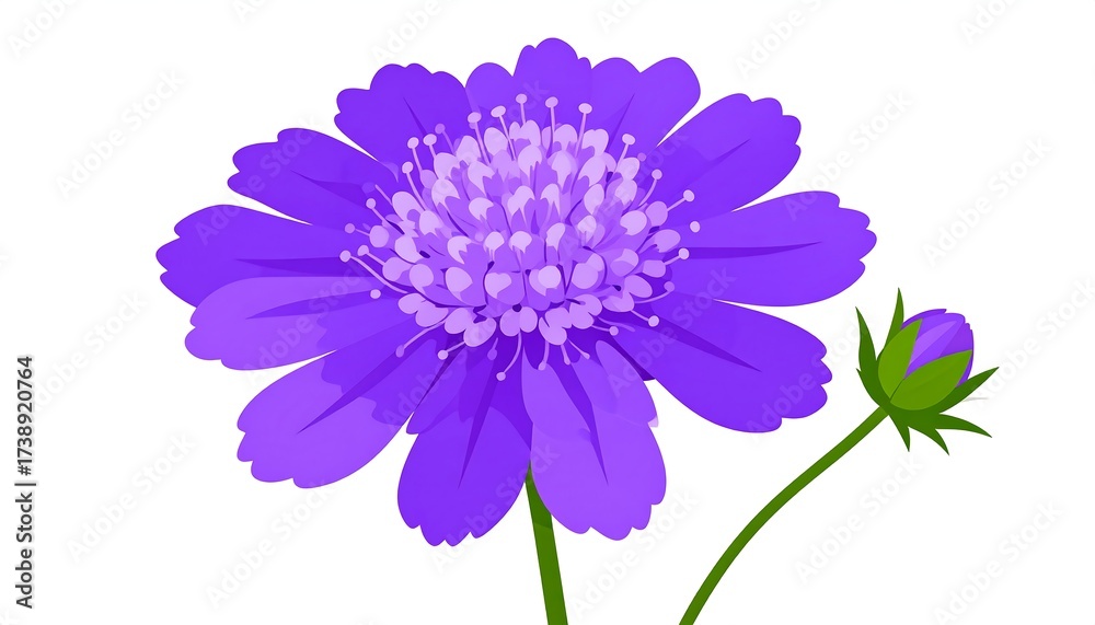 Fototapeta premium Purple Flower Illustration