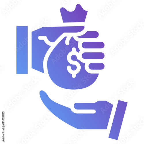 Transaction Glyph Gradient Icon