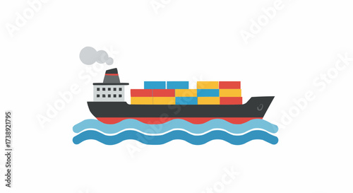 cargo ship in the sea